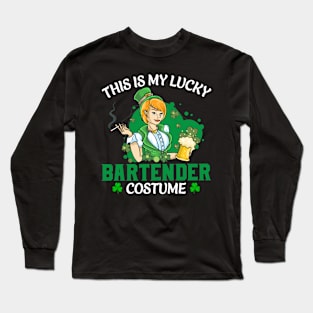 This Is My Lucky Bartender Costume Long Sleeve T-Shirt